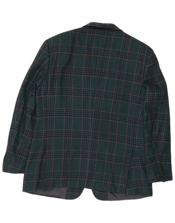 Vintage muška jakna sa 2 gumba IT 52 XL mornarsko plava houndstooth