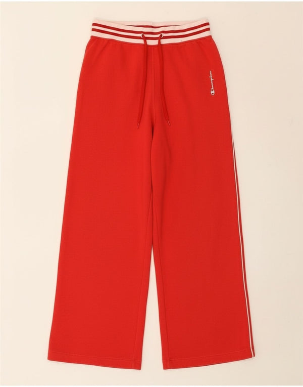 Champion Girls Wide Leg Tracksuit Trousers 11-12 Years  Red Cotton