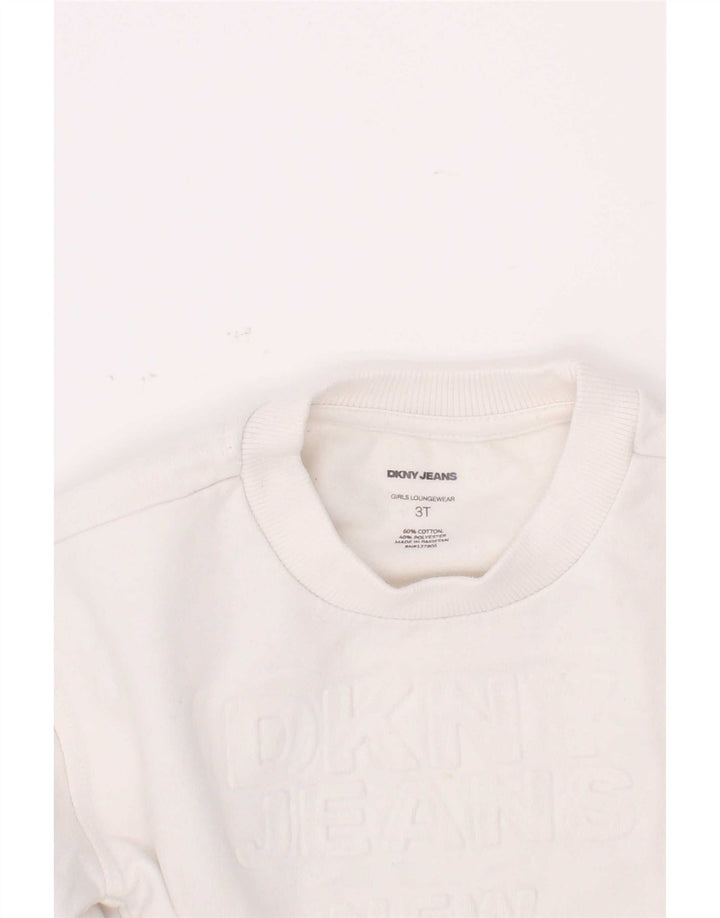 Dkny Boys Graphic Sweatshirt Džemper 2-3 godine, bijeli pamuk