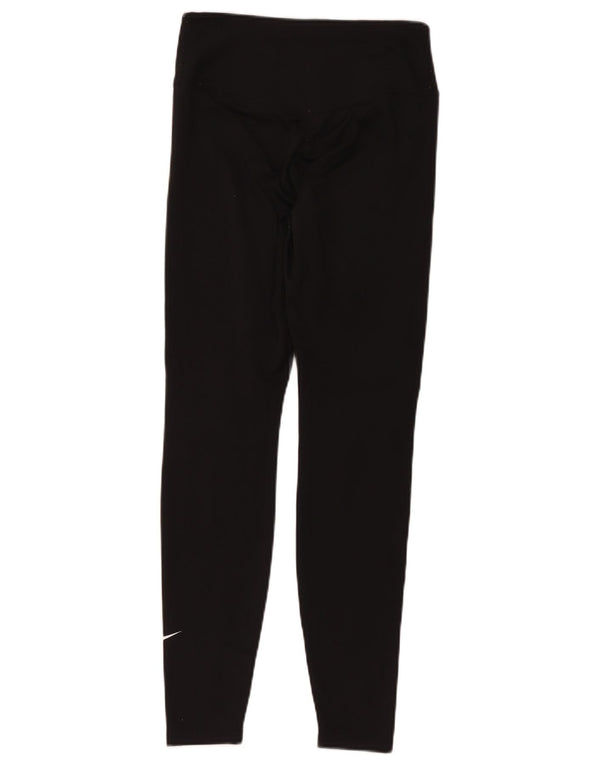Nike Ženske Dri Fit Leggings UK 14 Srednje crni poliester
