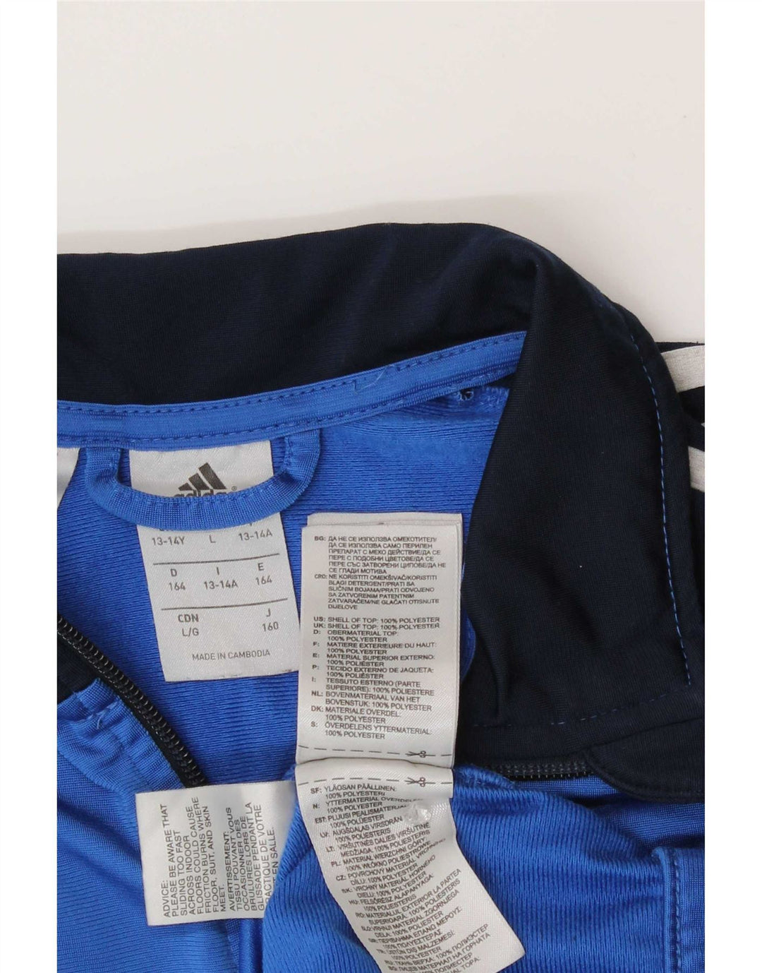 Adidas trenirka za dječake, plava jakna od 13-14 godina od poliestera