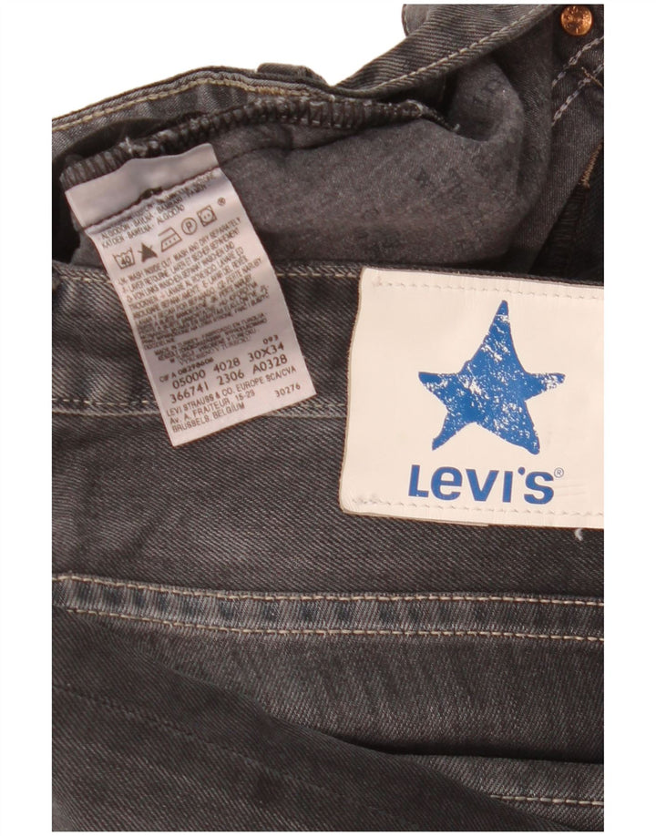 Levi's muške ravne traperice W30 L34 sivi pamuk