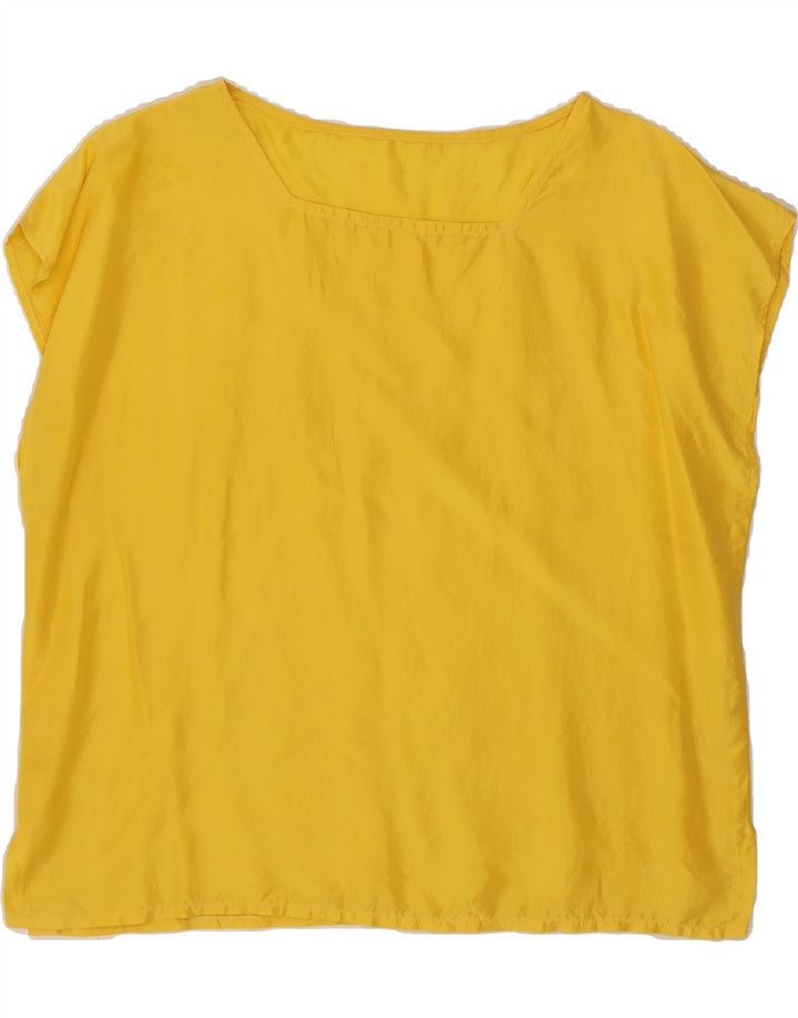 VINTAGE Womens Blouse Top UK 16 Large Yellow Vintage Vintage and Second-Hand Vintage from Messina Hembry 