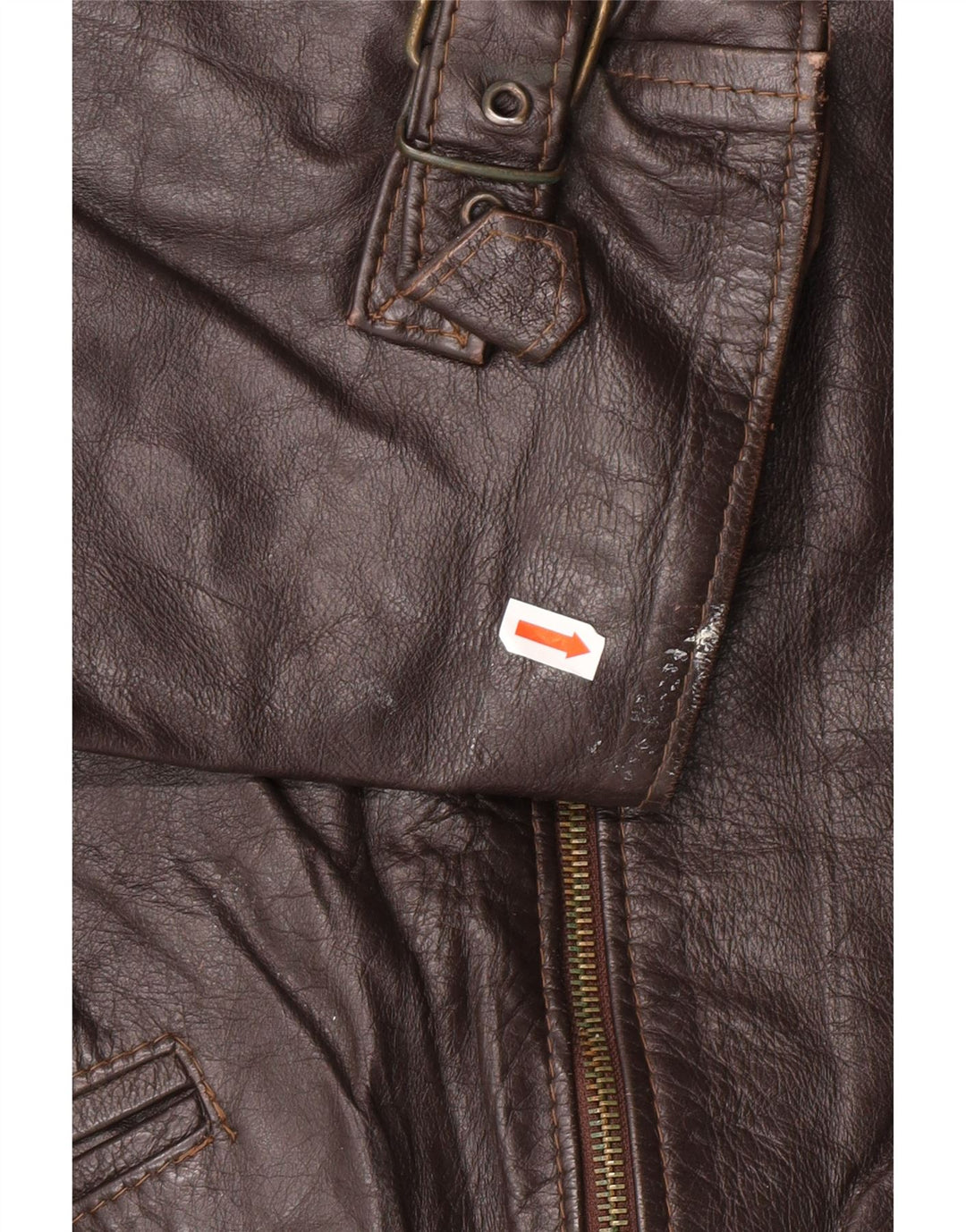 VINTAGE muška kožna jakna UK 42 XL smeđa koža