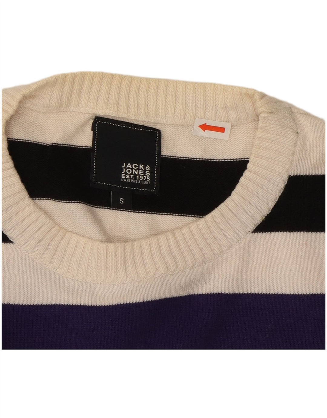 Jack & Jones muški pulover s okruglim izrezom na male raznobojne pruge