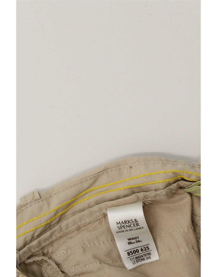 Marks & Spencer muške kargo bermude kratke hlače W34 velike, bež pamuk