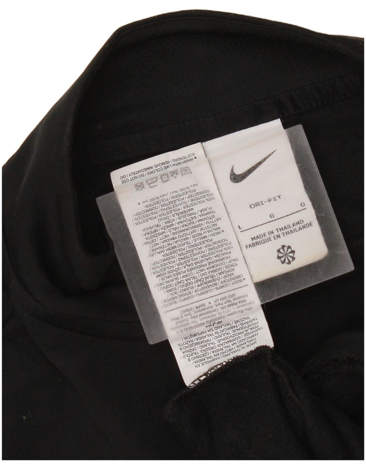 Nike Dri Fit majica s izrezom i velikim gornjim dijelom trenirke u crnoj boji
