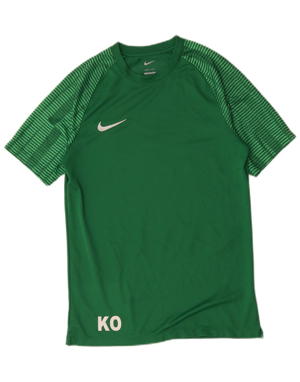 Nike muška majica kratkih rukava Dri Fit Slim Fit Graphic T-Shirt srednje zelene pruge