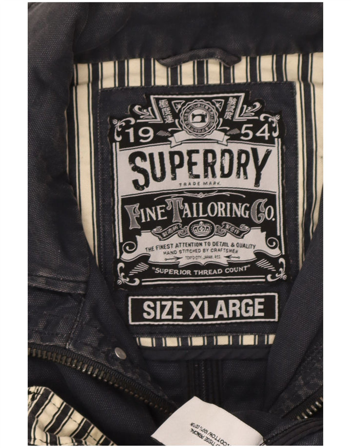 Superdry muška pomoćna jakna UK 42 XL tamnoplavi pamuk