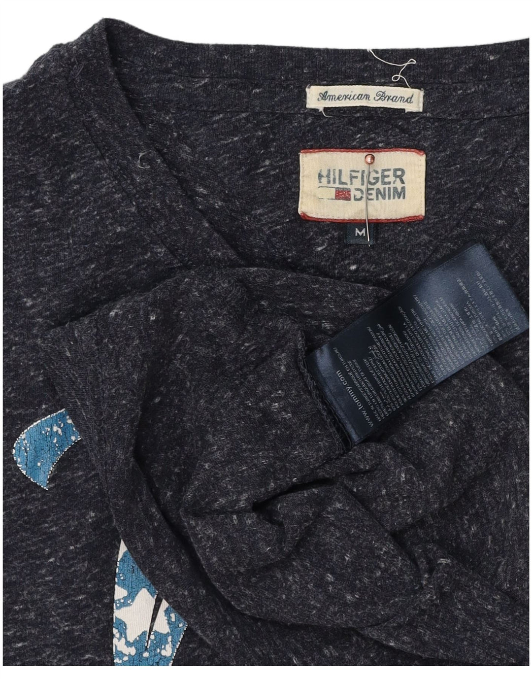 Tommy Hilfiger muška majica kratkih rukava s grafičkim motivima Srednji tamnoplavi pjegavi poliester