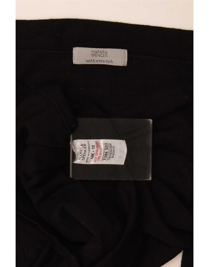 Marks & Spencer ženska majica s 3/4 rukavima UK 12 srednje crna viskoza