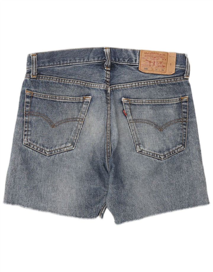 LEVI'S muške 501 traper kratke hlače W34 veliki plavi pamuk