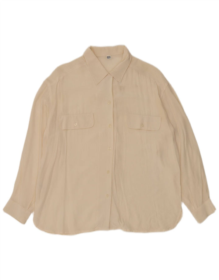 VINTAGE Ženska košulja UK 12 srednje bijele boje