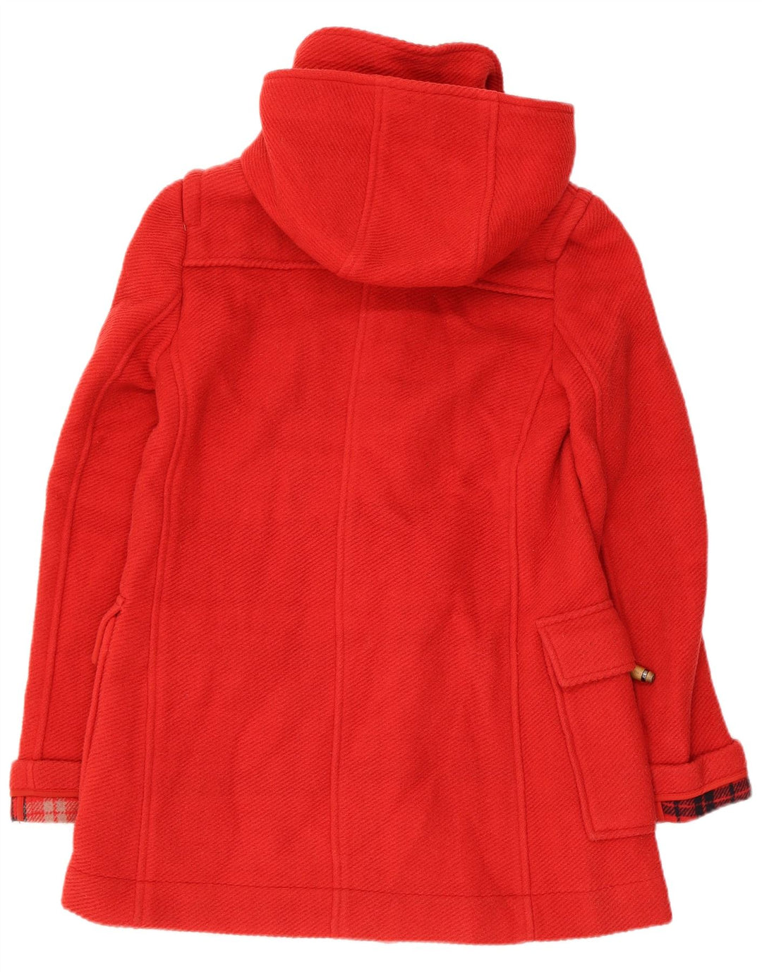 Topshop ženski duffle kaput s kapuljačom UK 8 Mala crvena vuna