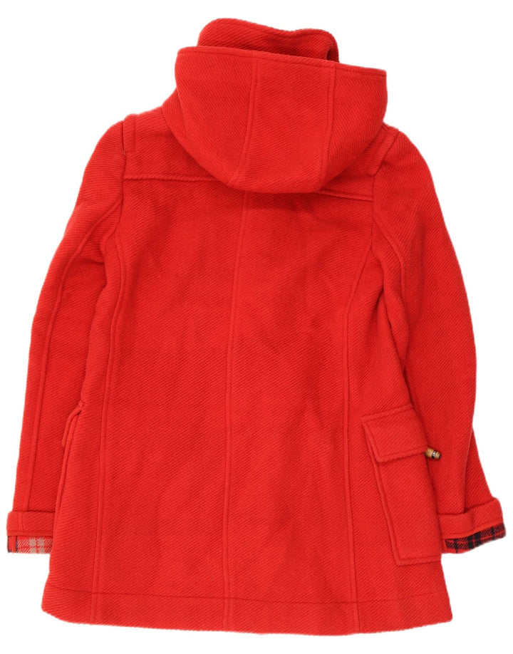 Topshop ženski duffle kaput s kapuljačom UK 8 Mala crvena vuna