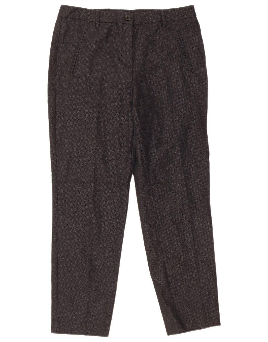 Benetton ženske chino hlače UK 12 srednje W32 L27 crni poliester