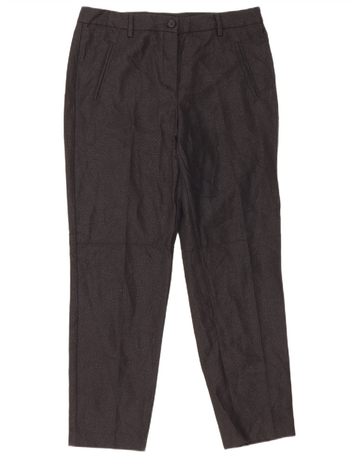 Benetton ženske chino hlače UK 12 srednje W32 L27 crni poliester