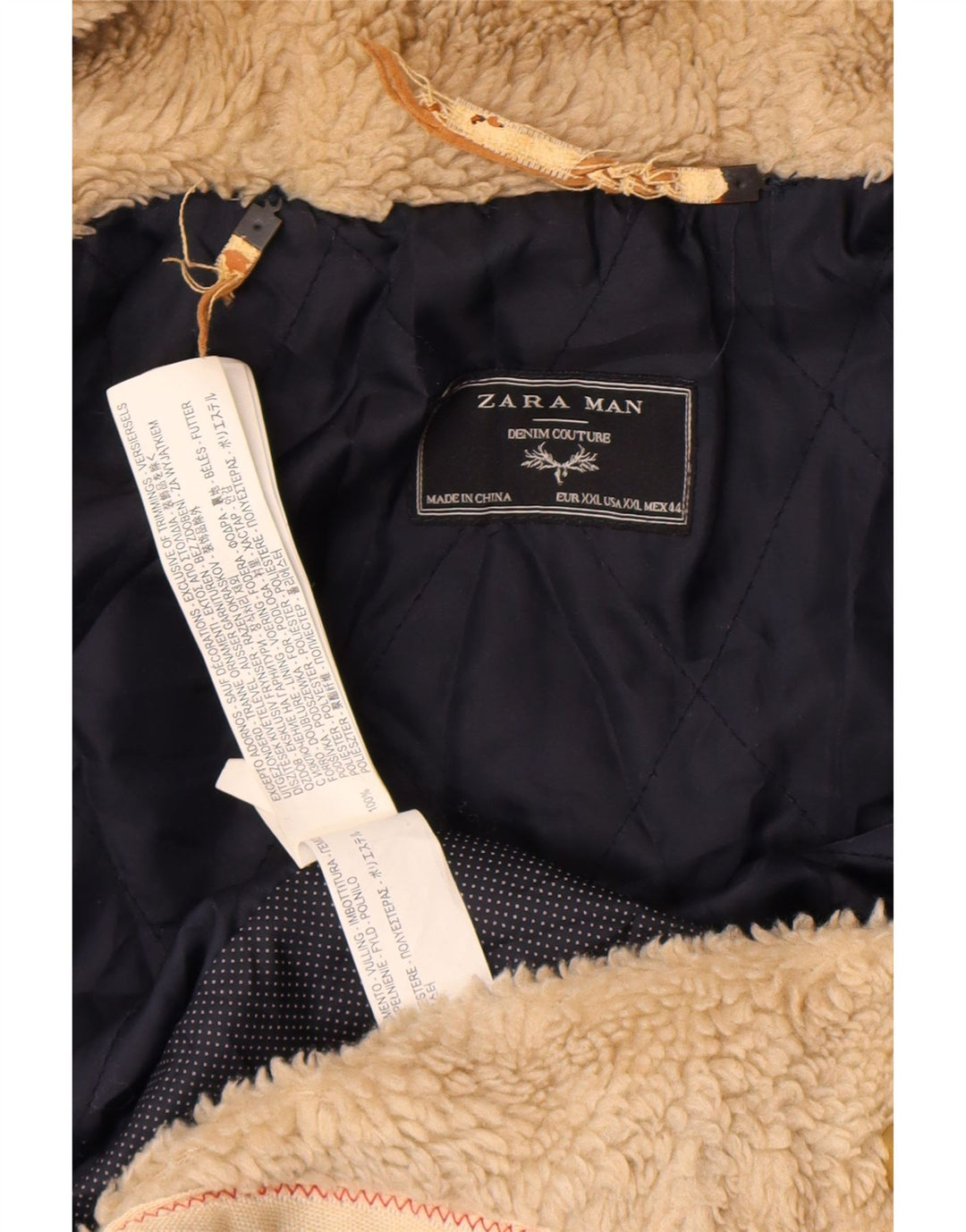 Zara muška bomber jakna s kapuljačom UK 44 2XL kaki poliester