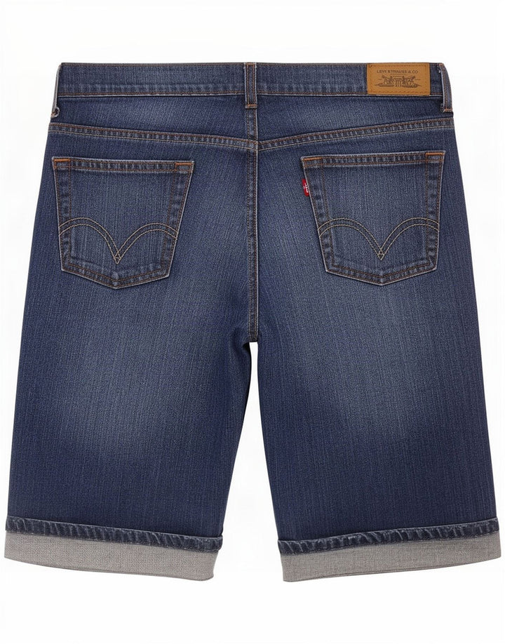 Levi's ženske 515 traper kratke hlače US 8 srednje W30 plavi pamuk