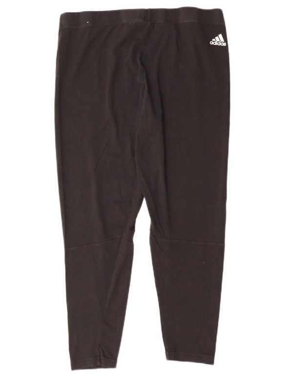 ADIDAS ženske grafičke tajice UK 24/26 2XL crni pamuk