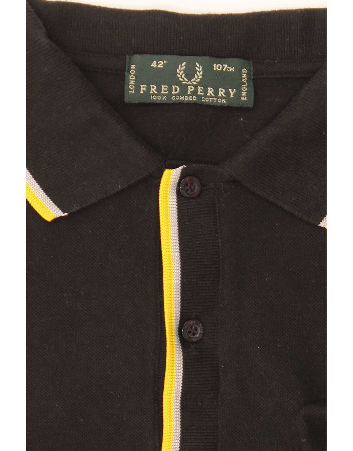 Fred Perry muška polo majica srednje crne pruge, pamuk
