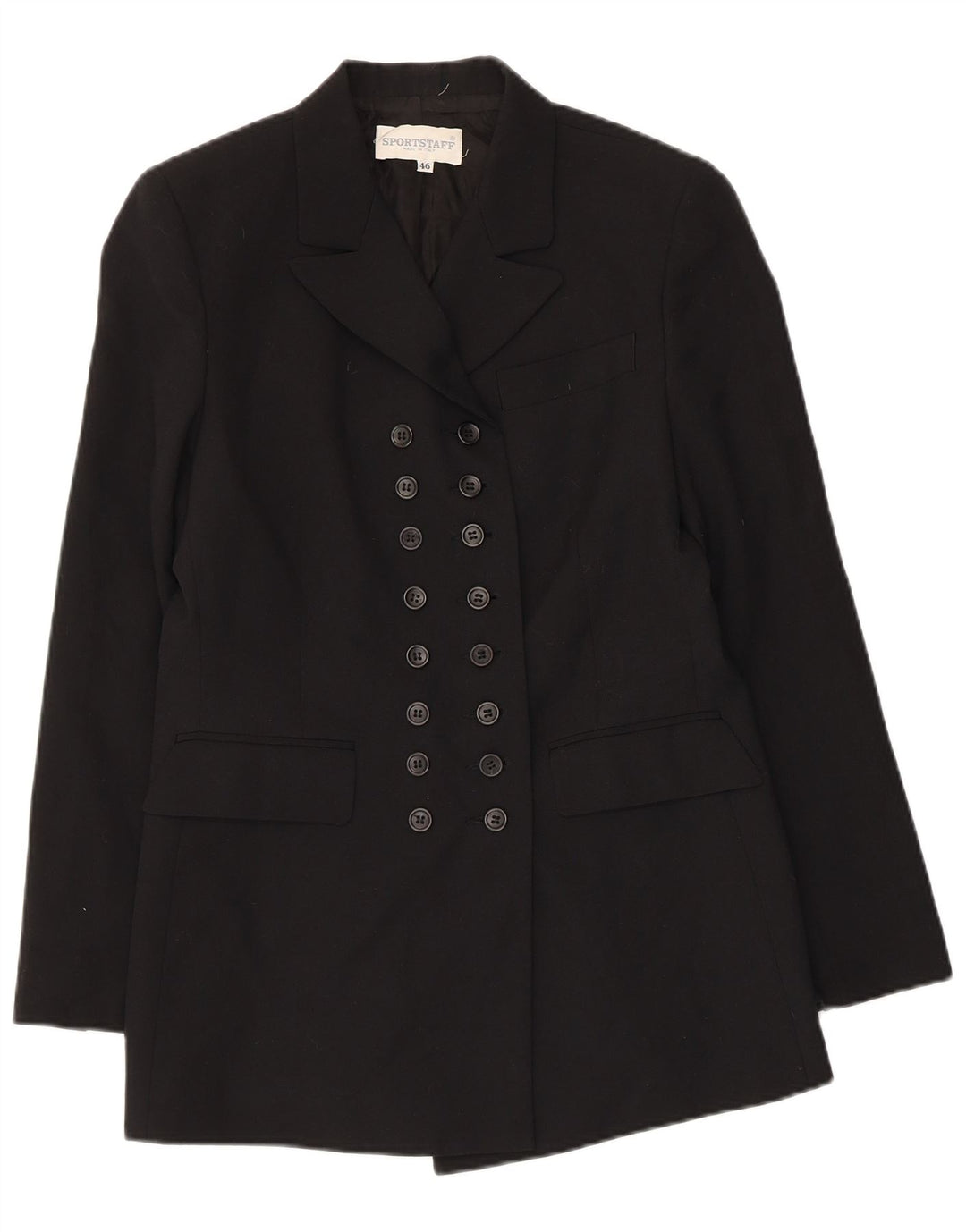 SPORTSTAFF Ženska jakna s dvostrukim kopčanjem IT 46 velika crna