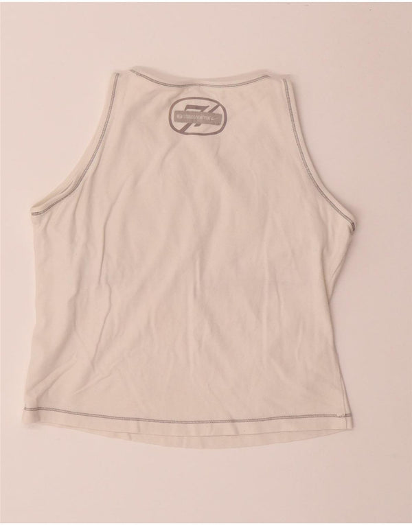 NIKE ženski kratki grafički prsluk UK 14/16 Large Off White