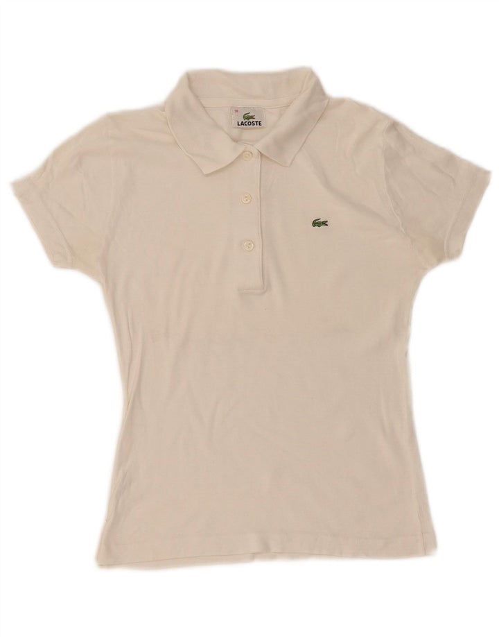 Lacoste ženska polo majica, veličina 38 srednje bijele boje, pamuk