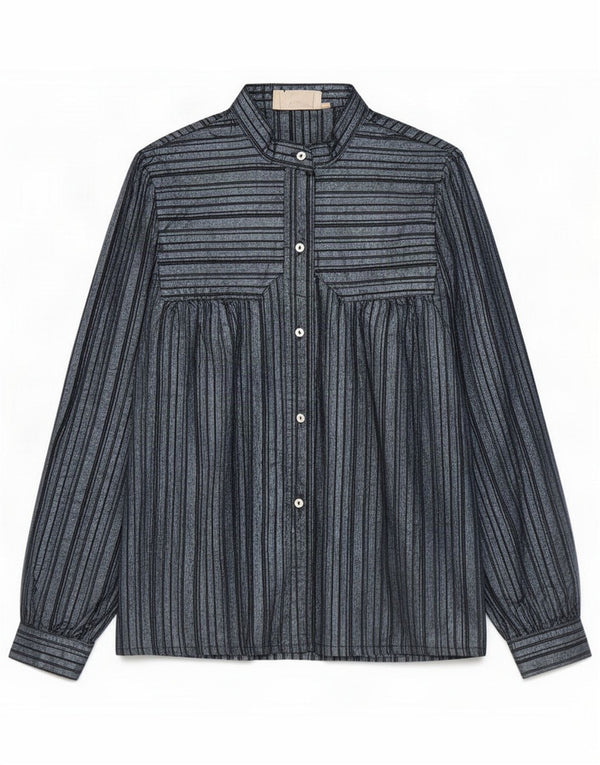 Vintage ženska košulja bluza IT 40 Small Blue Striped Silk