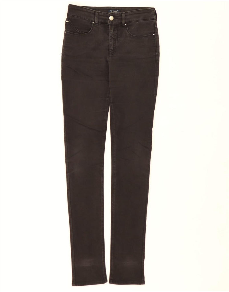 ARMANI Womens Skinny Jeans W26 L34 Black Cotton Vintage Armani and Second-Hand Armani from Messina Hembry 