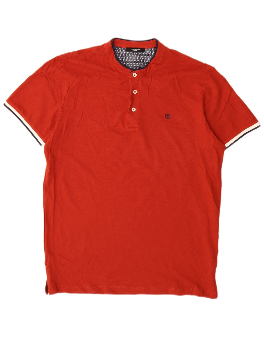 JACK & JONES muška polo majica srednje crvene boje od pamuka