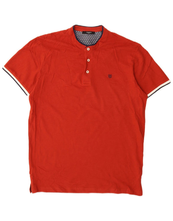 JACK & JONES muška polo majica srednje crvene boje od pamuka