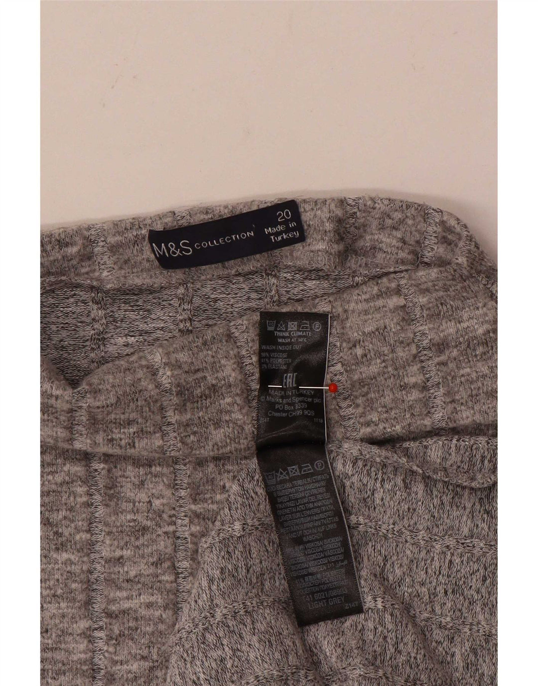 Marks & Spencer ženska majica dugih rukava UK 20 2XL siva viskoza