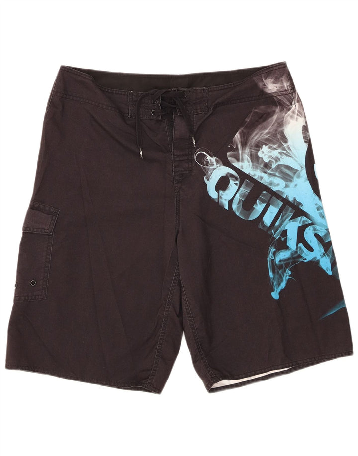 Quiksilver muške kratke hlače za plivanje Graphic Cargo Veliki crni poliester
