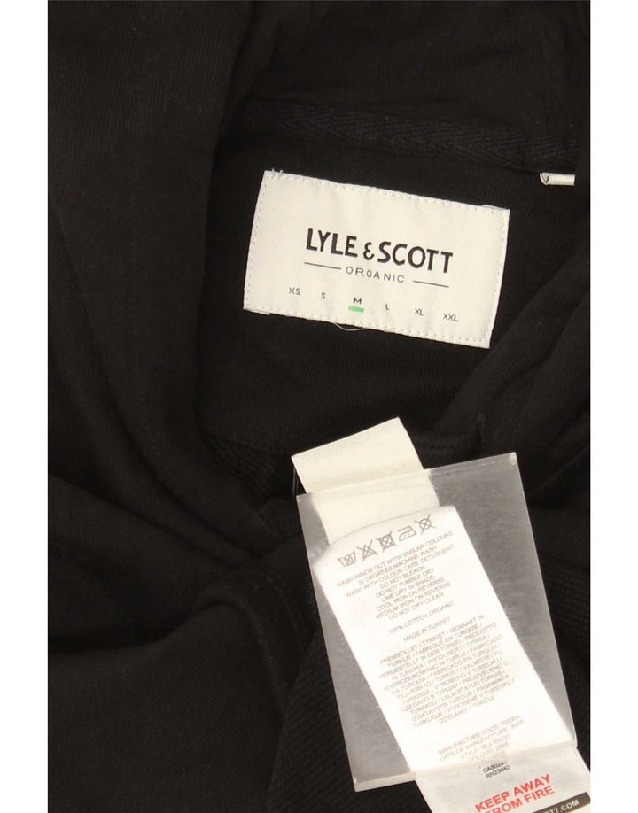 Lyle & Scott muška majica s kapuljačom Srednji crni pamuk
