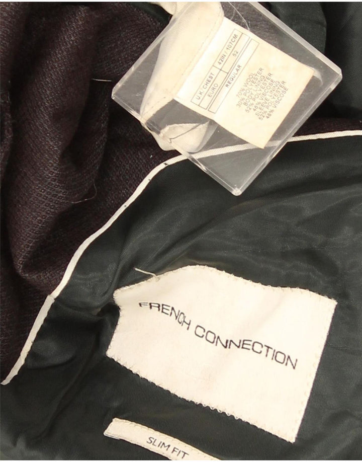 French Connection muška jakna s 2 gumba UK 42 XL siva vunena klasična