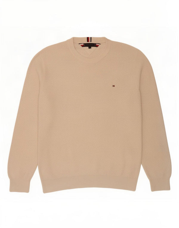 Tommy Hilfiger muški džemper s okruglim izrezom 2XL od bijelog pamuka