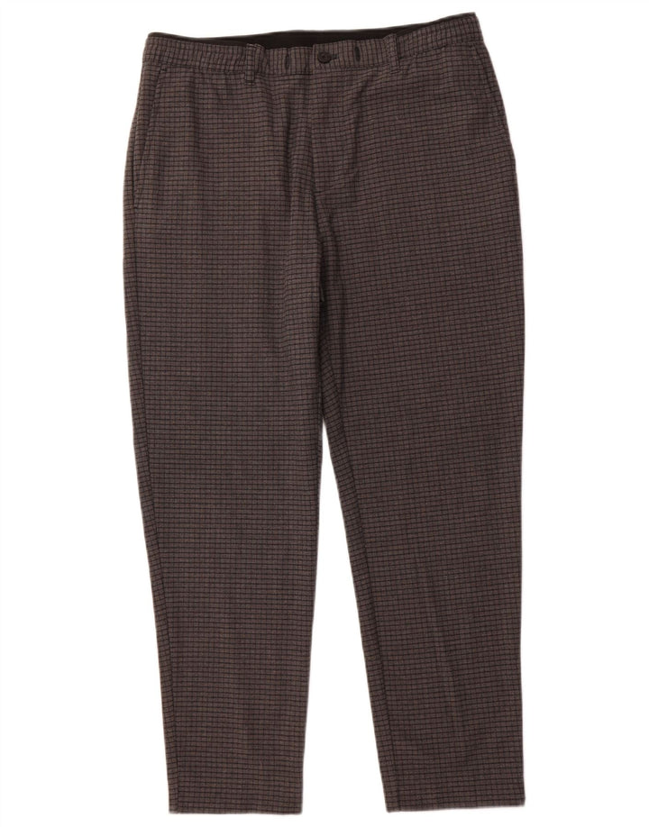 ZARA ženske sužene chino hlače velike W34 L27 sive karirane