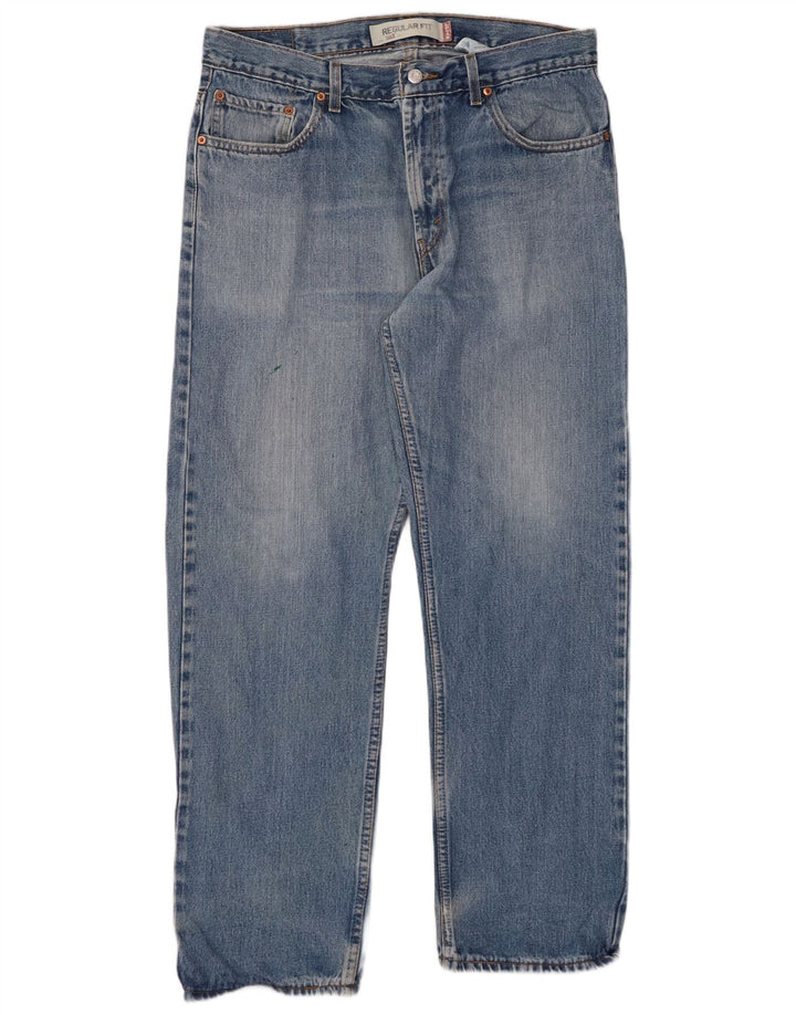 LEVI'S muške 505 ravne traperice W36 L30 plavi pamuk