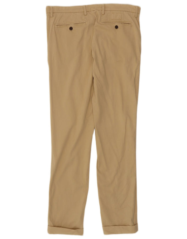 Fred Perry muške uske chino hlače W34 L30 bež pamuk