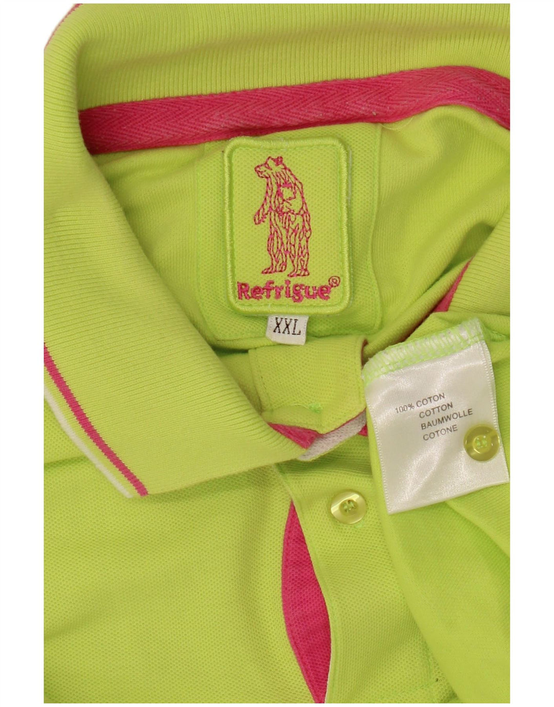 REFRIGUE Muška polo majica 2XL zeleni pamuk