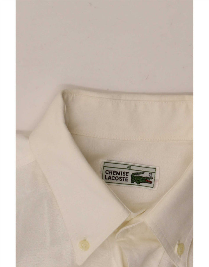 Lacoste muška košulja kratkih rukava, veličina 40 srednje bijelog pamuka
