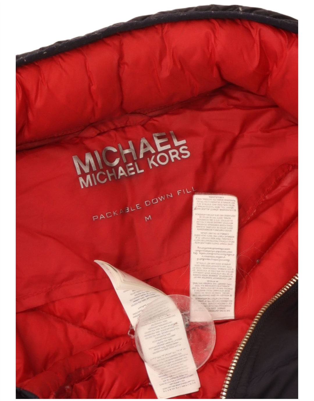 Michael Kors ženska podstavljena jakna s kapuljačom UK 14 Srednje tamnoplavi poliester