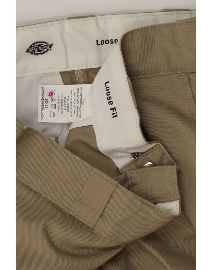 DICKIES Muške široke kargo hlače W32 L32 bež poliester