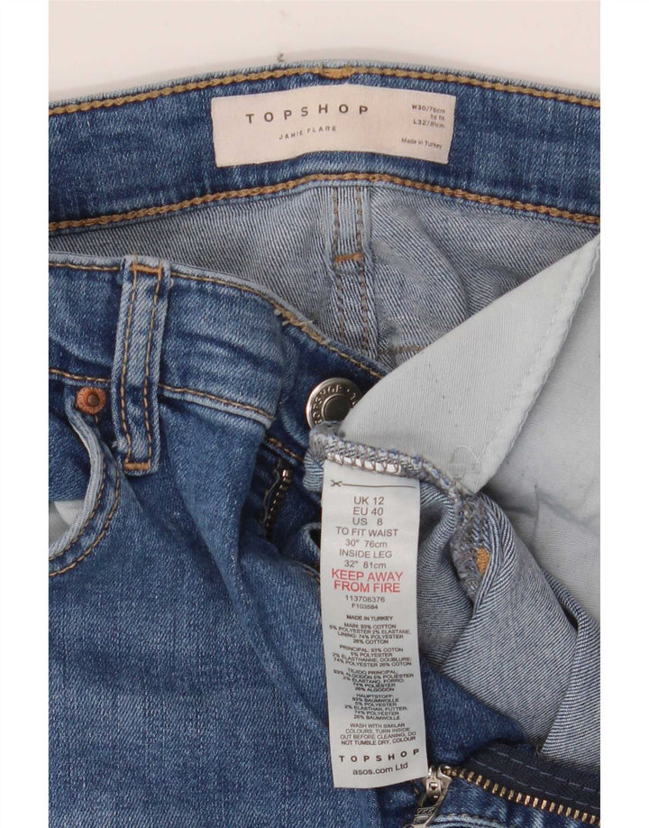 Topshop ženske lepršave traperice Jamie W30 L32 plavi pamuk