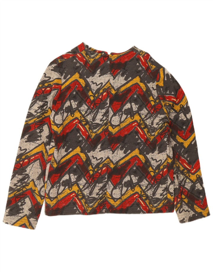 Vintage ženska gornja jakna trenirke s apstraktnim uzorkom UK 18 XL Višebojna