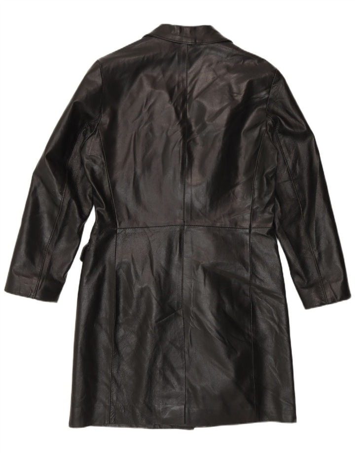 Vintage ženski kožni kaput IT 42 srednje crna koža