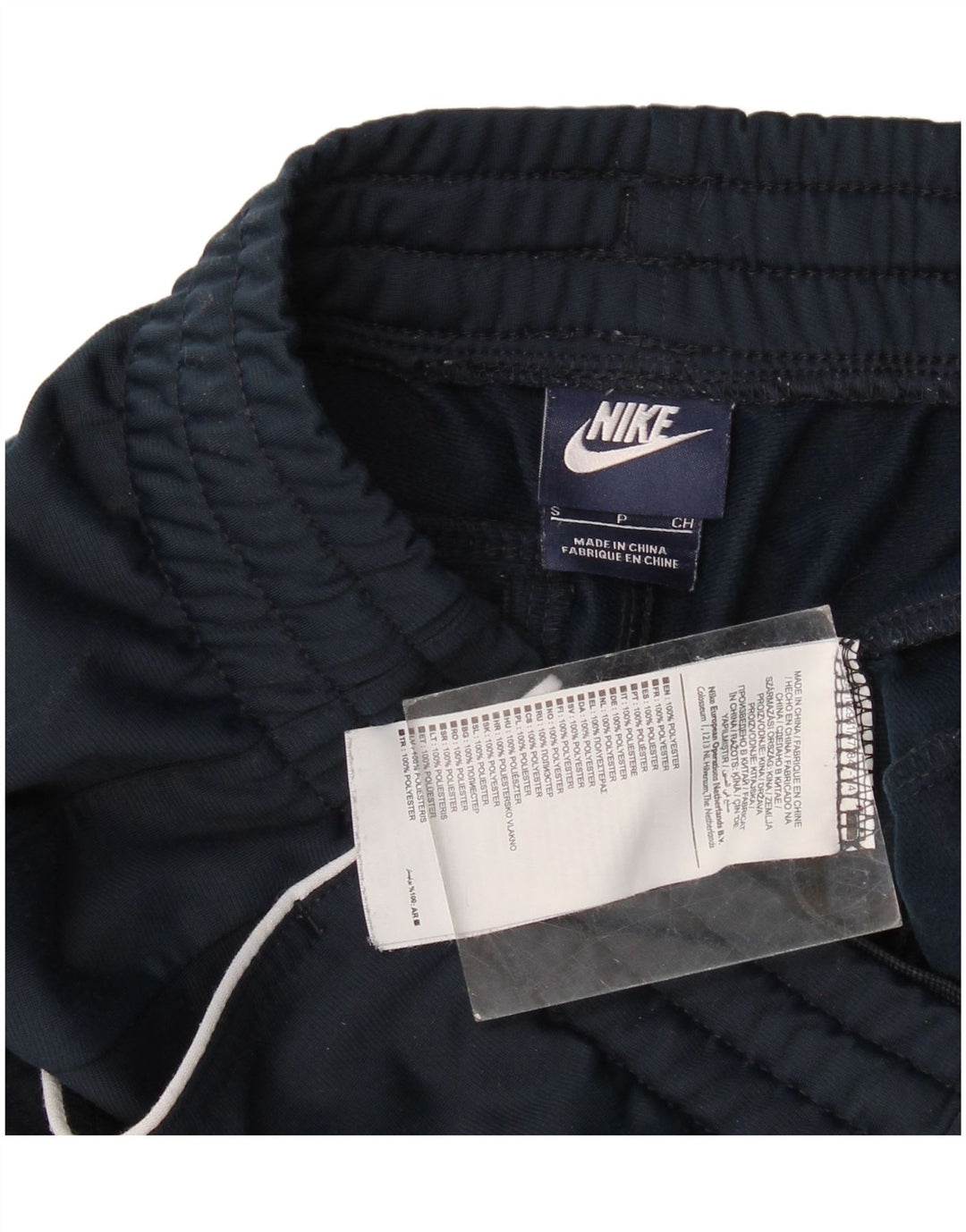 Nike ženske hlače za trenirku UK 10 male tamnoplave poliesterske
