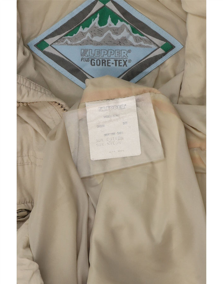 KLEPPER Muška jakna s kapuljačom Gore-Tex UK 38 srednje bež pamuk