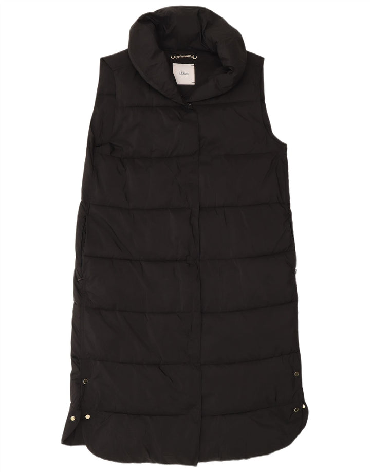 S.Oliver ženski podstavljeni kaput bez rukava UK 12 srednji crni poliester